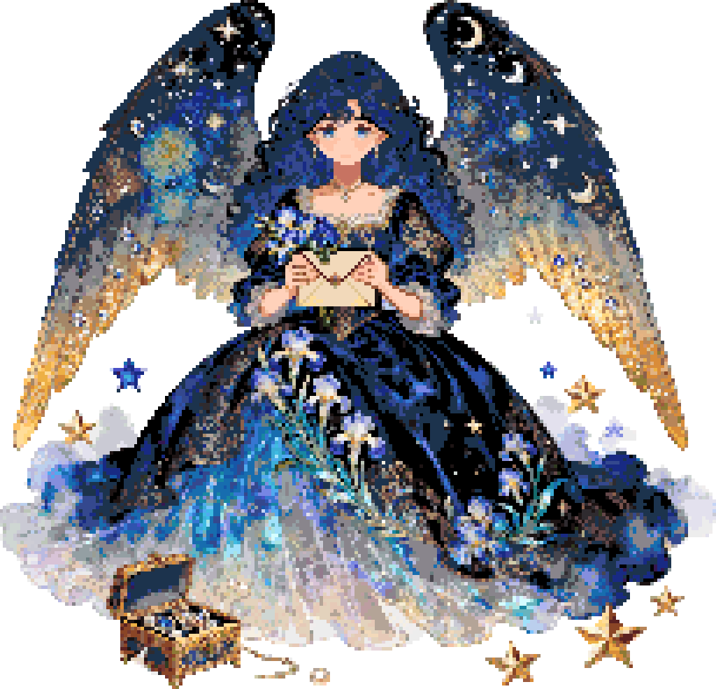 星夜花信馆-星夜下的女孩