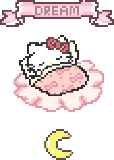 项拼豆图纸丨睡梦Kitty挂件💤目 2026/08/28